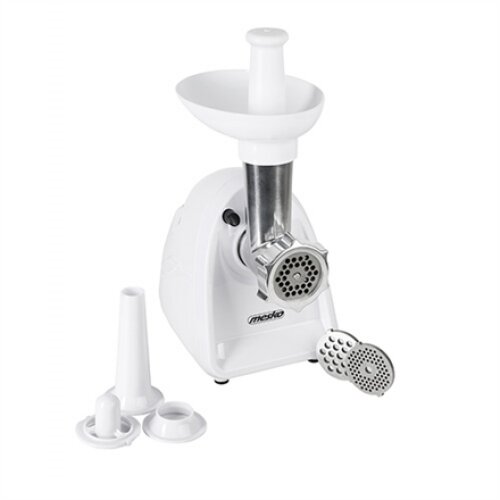 Mesko , Meat mincer , MS 4809 , White , 350 W , Middle size sieve; mince sieve; poppy sieve; plunger; sausage filler