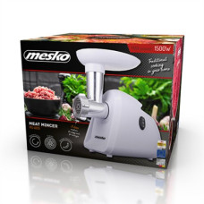 Mesko , Meat mincer , MS 4809 , White , 350 W , Middle size sieve; mince sieve; poppy sieve; plunger; sausage filler