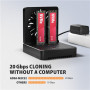 AXAGON , USB-C 20Gbps docking station for 2x M.2 NVMe/SATA SSD with disk cloning function without PC , ADSA-M2C22