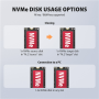 AXAGON USB-C 20Gbps docking station for 2x M.2 NVMe/SATA SSD with disk cloning function without PC , ADSA-M2C22