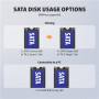 AXAGON , USB-C 20Gbps docking station for 2x M.2 NVMe/SATA SSD with disk cloning function without PC , ADSA-M2C22