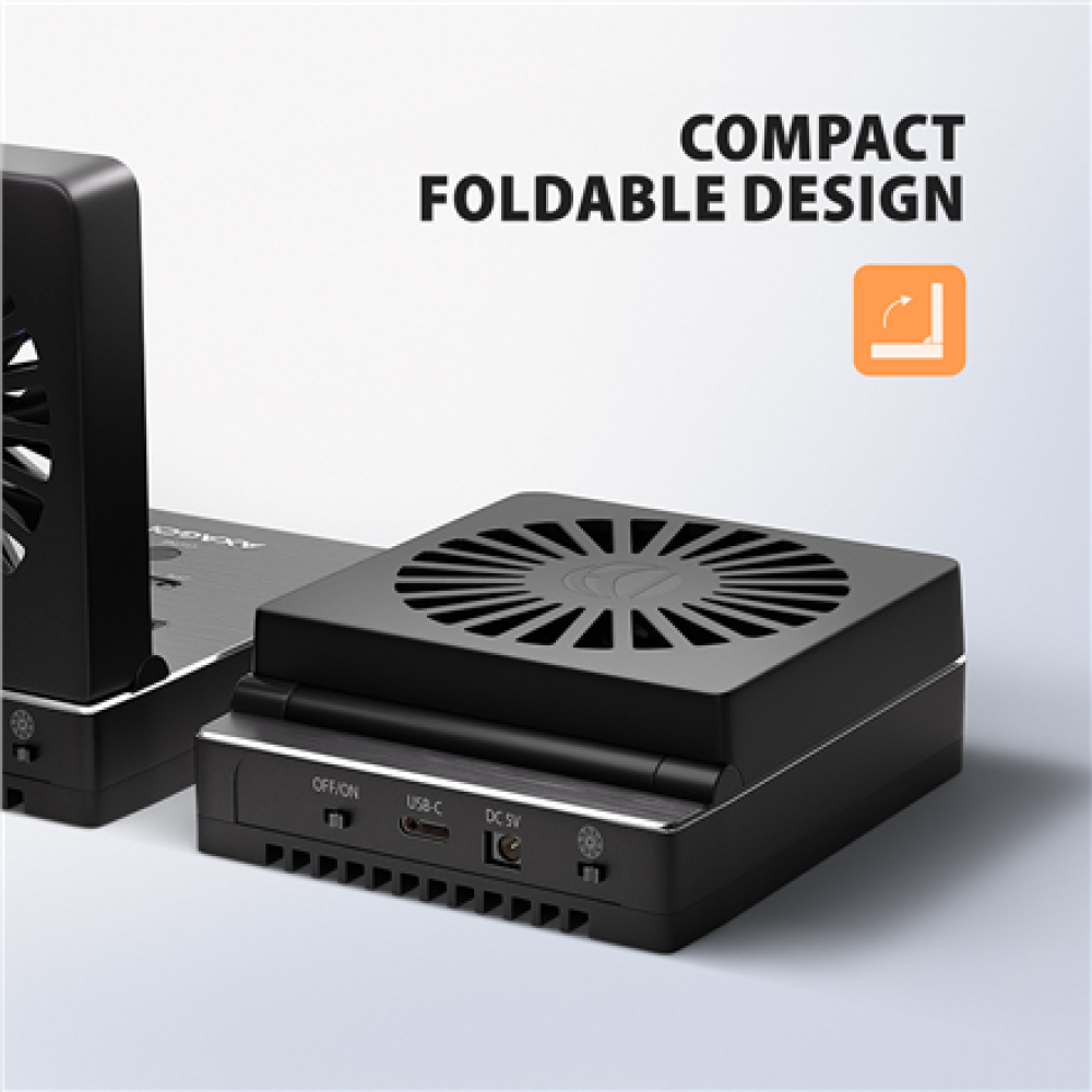 AXAGON USB-C 20Gbps docking station for 2x M.2 NVMe/SATA SSD with disk cloning function without PC , ADSA-M2C22