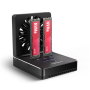 AXAGON USB-C 20Gbps docking station for 2x M.2 NVMe/SATA SSD with disk cloning function without PC , ADSA-M2C22