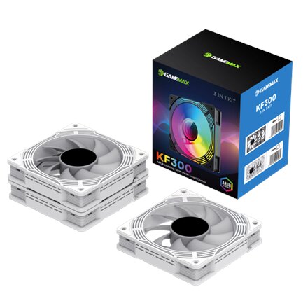 Gamemax Case Fan , KF300 WH , White