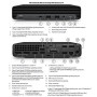 HP Renewed Grade A , EliteDesk 800 G6 Desktop Mini , Intel Core i5 , i5-10500T , 16 GB , SSD , 256 GB , Intel UHD Graphics 630 , Wi-Fi , Windows 11 Pro