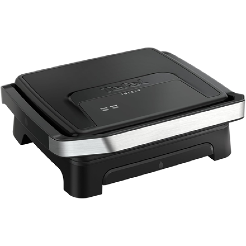 Tefal GC271810 Inicio Panini and grilling machine, Non-stick, Black/Stainless steel , TEFAL
