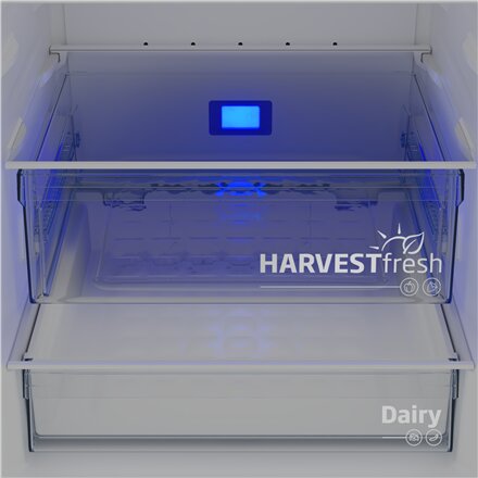 BEKO Refrigerator , B3RCNE564HXB , Energy efficiency class E , Free standing , Combi , Height 192 cm , No Frost system , Fridge net capacity 340 L , Freezer net capacity 150 L , Display , 39 dB , Stainless steel