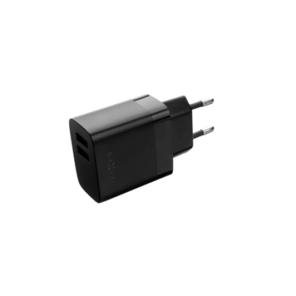 Fixed Dual USB Travel Charger 17W and USB/USB-C Cable FIXC17N-2UC-BK Fixed
