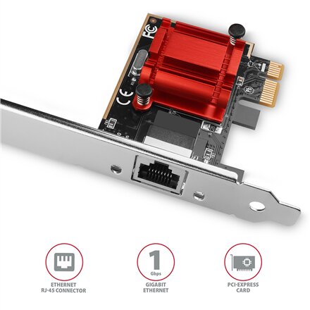 AXAGON PCIe Gigabit Ethernet , PCEE-GIX
