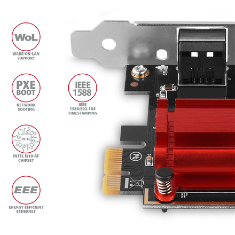AXAGON PCIe Gigabit Ethernet , PCEE-GIX