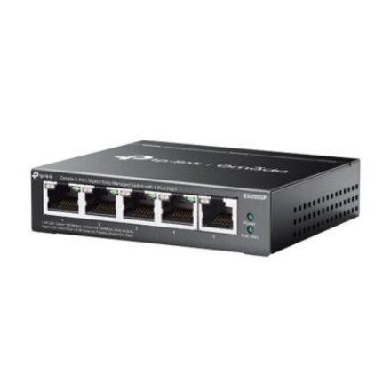 TP-LINK , Omada 5-Port Gigabit Easy Managed Switch with 4-Port PoE+ , ES205GP , Desktop/Wall mountable