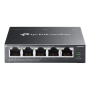 TP-LINK , Omada 5-Port Gigabit Easy Managed Switch with 4-Port PoE+ , ES205GP , Desktop/Wall mountable