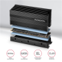 AXAGON Passive aluminum heatsink for single-sided and double-sided M.2 SSD disks, size 2280, height 36 mm , CLR-M2XL