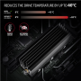 AXAGON Passive aluminum heatsink for single-sided and double-sided M.2 SSD disks, size 2280, height 36 mm , CLR-M2XL