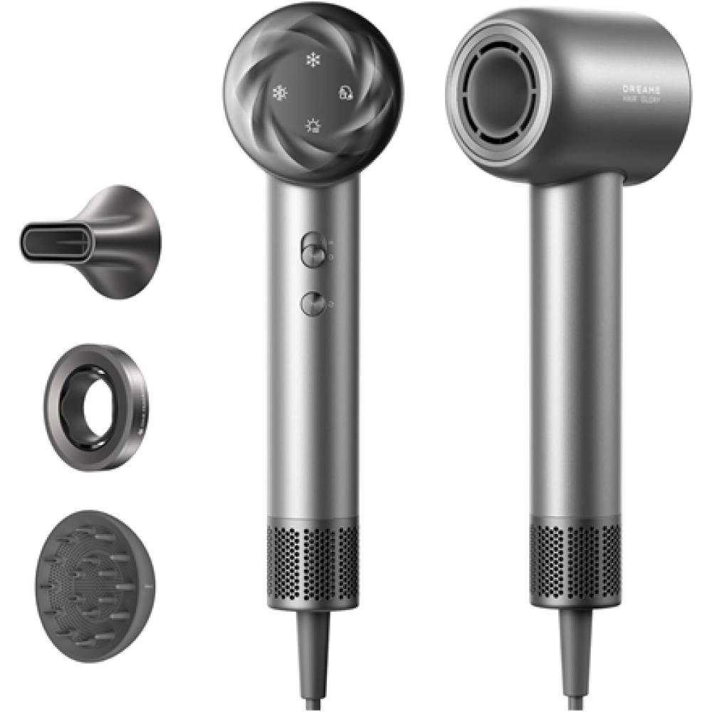 Dreame , Hair dryer , Glory Mix , 1600 W , Number of temperature settings 4 , Ionic function , Diffuser nozzle , Black