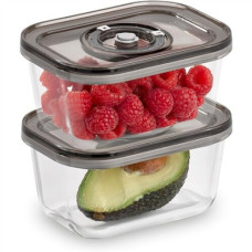 Caso , Glass Vacuum Containers with Plastic Lid (2 pcs) , VacuBoxx Eco-Duo S , Transparent
