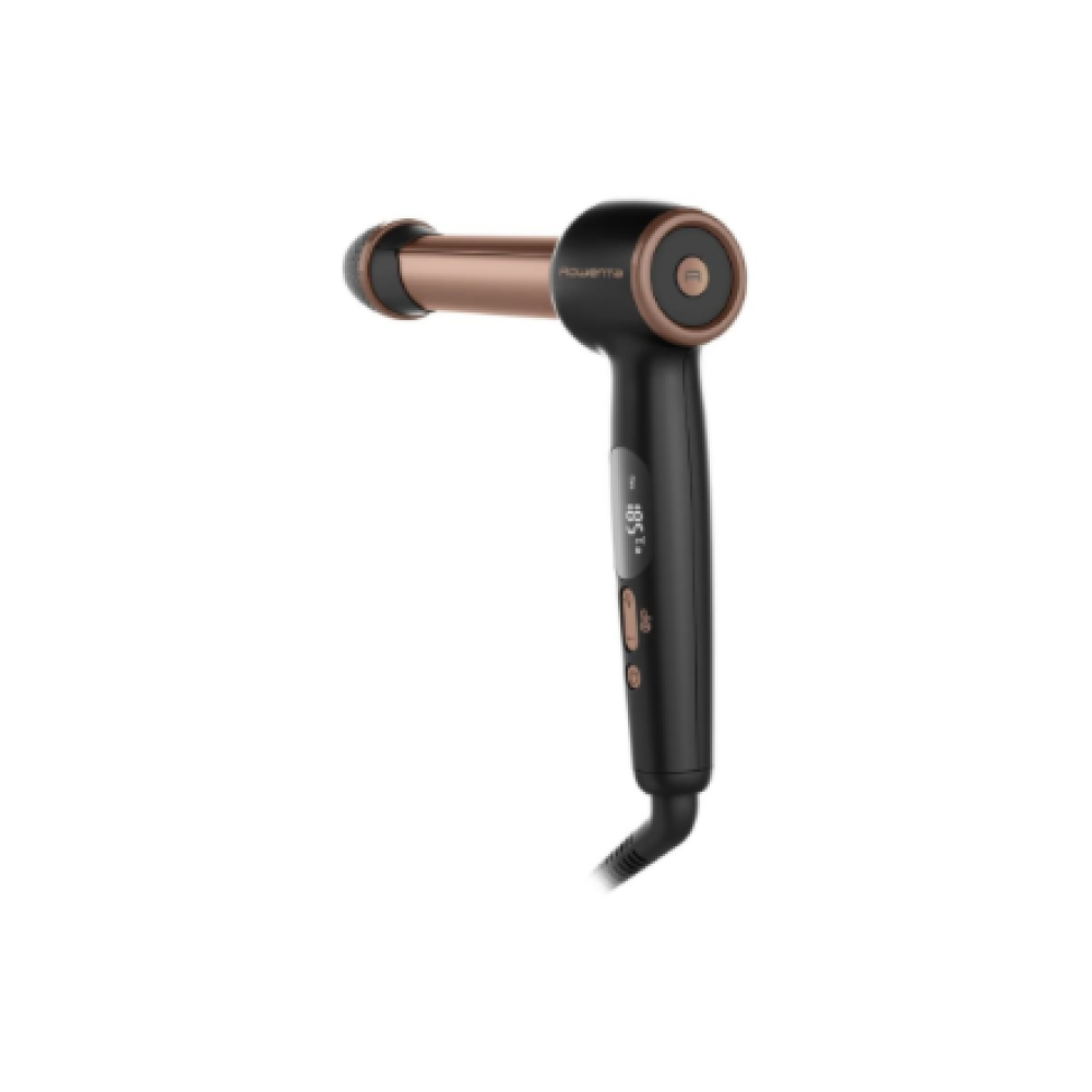 Rowenta CF4620E0 , Twist Curl Curling Iron , Ceramic heating system , Ion conditioning , Barrel diameter 27, 32. 38 mm , Temperature (min) 150 °C , Temperature (max) 210 °C , Number of heating levels 4 , Display LCD , 86 W , Black/Copper
