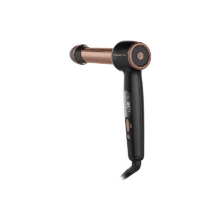 Rowenta CF4620E0 , Twist Curl Curling Iron , Ceramic heating system , Ion conditioning , Barrel diameter 27, 32. 38 mm , Temperature (min) 150 °C , Temperature (max) 210 °C , Number of heating levels 4 , Display LCD , 86 W , Black/Copper