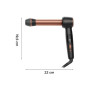 Rowenta CF4620E0 , Twist Curl Curling Iron , Ceramic heating system , Ion conditioning , Barrel diameter 27, 32. 38 mm , Temperature (min) 150 °C , Temperature (max) 210 °C , Number of heating levels 4 , Display LCD , 86 W , Black/Copper
