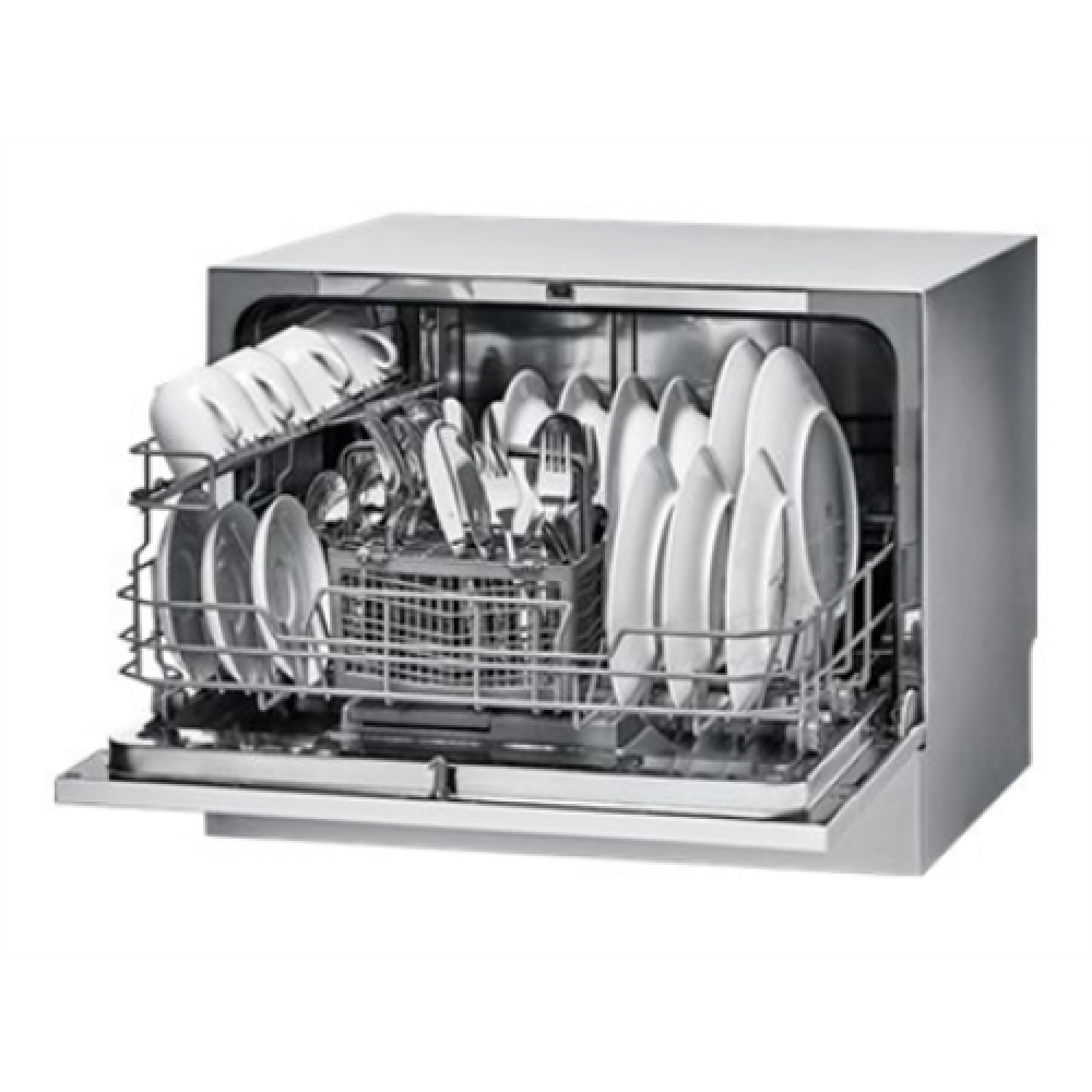 Table , Dishwasher , CDCP 6S , Width 55 cm , Number of place settings 6 , Number of programs 6 , Energy efficiency class F , Silver