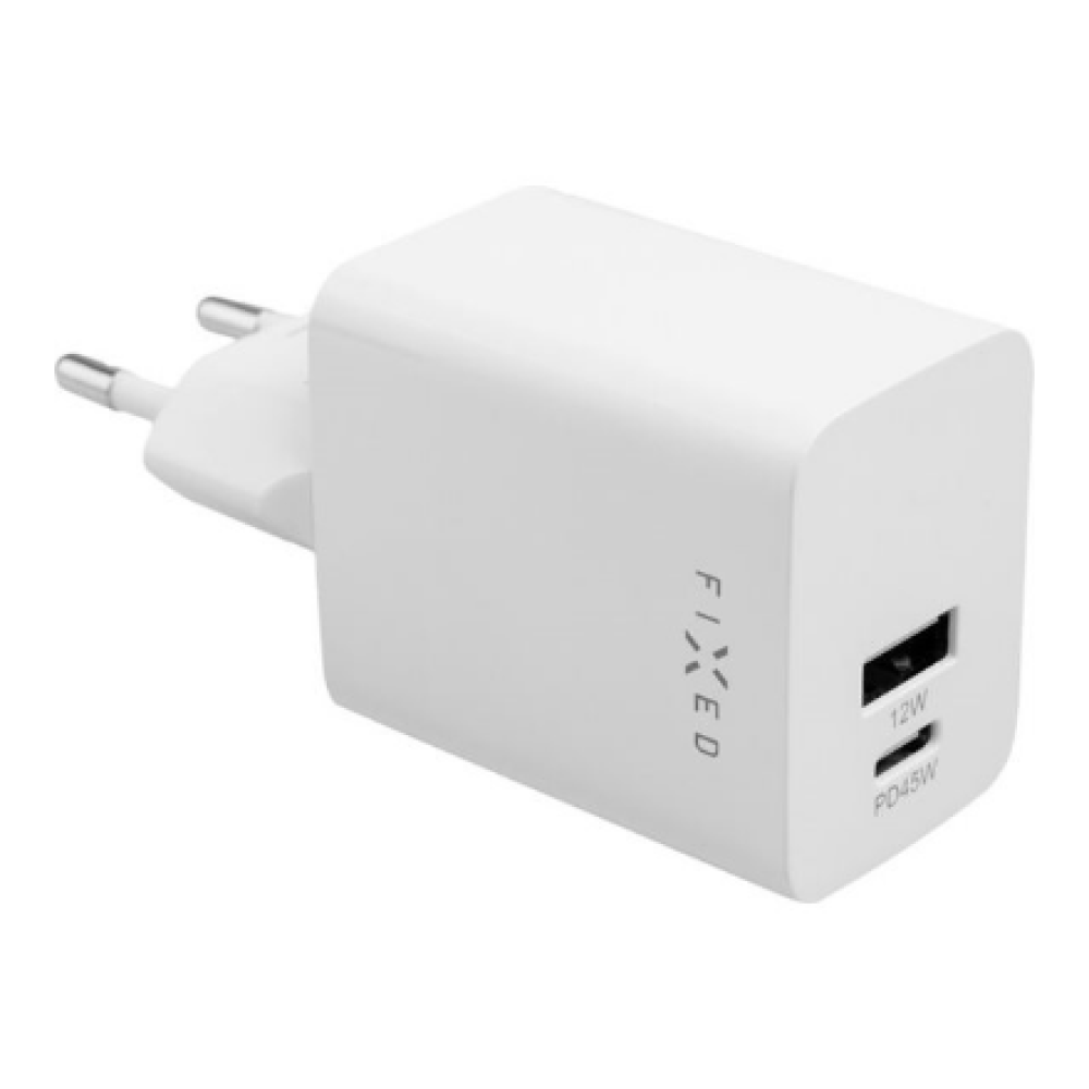 Fixed Mini USB-C/USB Travel Charger 45W , FIXC45M-CU-WH