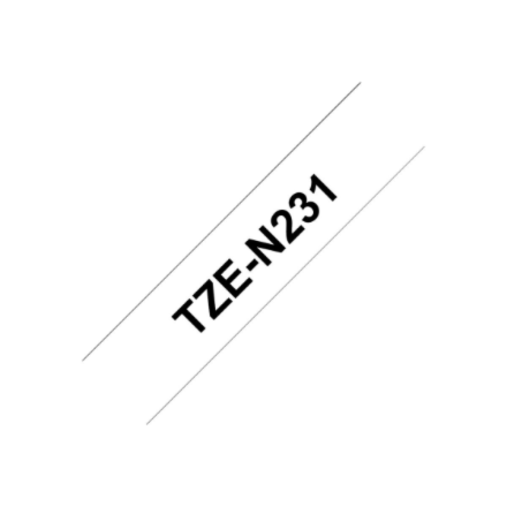 Brother TZe-N231 Labelling Tape Cassette – Black on White, 12mm wide, 8m long , Brother , Brother , 8 m , 1.2 x 800 cm