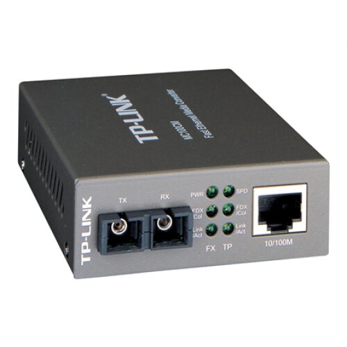 TP-LINK , 10/100Mbps Multi-Mode Media Converter , MC100CM , 10/100Base-TX , 100Base-FX