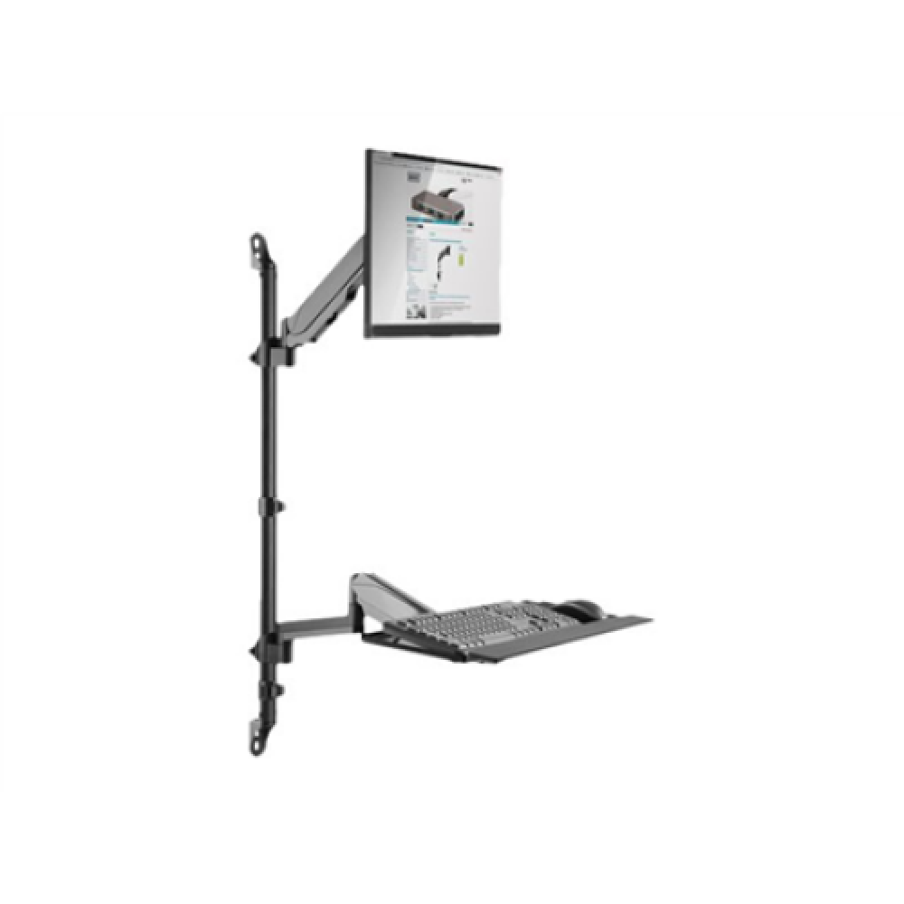 Digitus , Wall mount , Tilt, height adjustment, rotate , 17-32 , Black