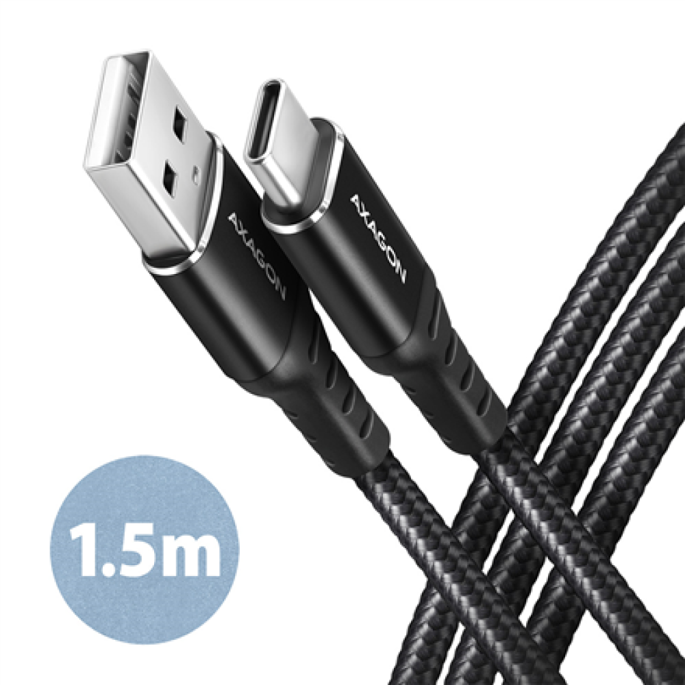 AXAGON Data and charging cable, 1.5 m , BUCM-AM15AB , USB Type-C to USB Type-A