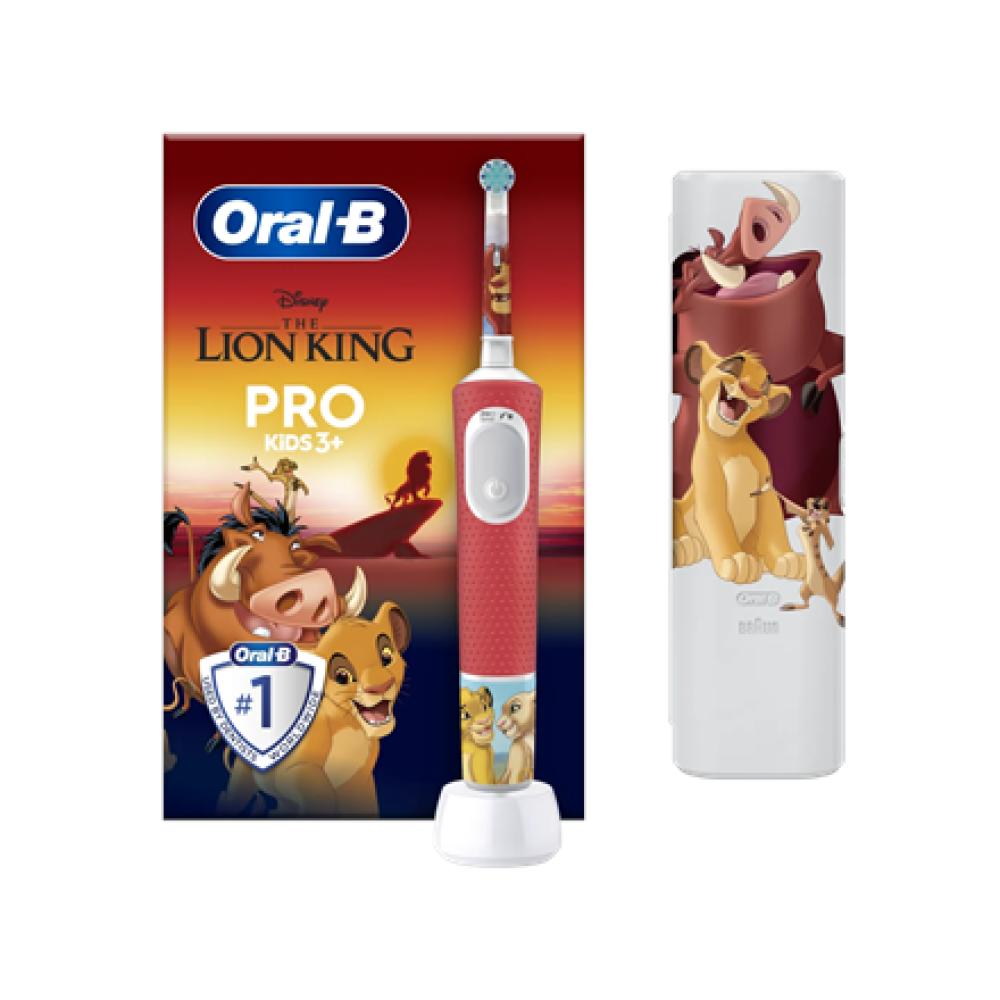 Braun , Electric Toothbrush , Vitality PRO Kids 3+ Lion King , Rechargeable , For children , Number of brush heads included 1 , Number of teeth brushing modes 2