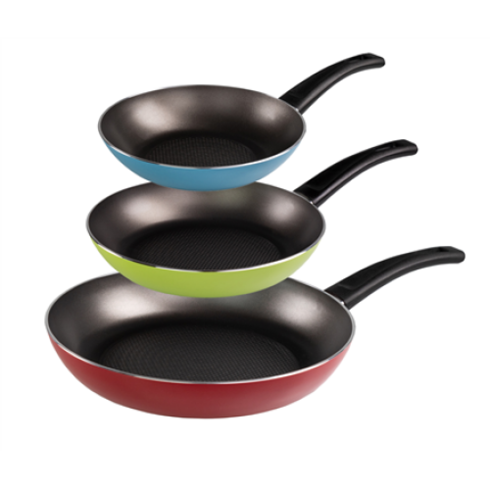 Stoneline , 21164 , VERY TITAN Pan set of 3 , Frying , Diameter 20/24/28 cm , Suitable for induction hob , Fixed handle , Blue/Colorful/Green/Red