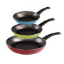 Stoneline , 21164 , VERY TITAN Pan set of 3 , Frying , Diameter 20/24/28 cm , Suitable for induction hob , Fixed handle , Blue/Colorful/Green/Red