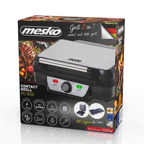 Mesko , Grill , MS 3050 , Contact grill , 1800 W , Black/Stainless steel