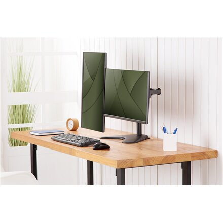 Digitus Desk Mount , DA-90401 , Adjustable Height, Rotate, Swivel , 15-32 , Maximum weight (capacity) 2x8 kg , Black