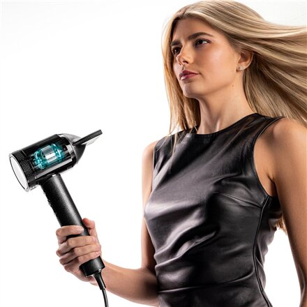 Cecotec Hair Dryer , DryGlam Waves i-Sensor Pro , 1600 W , Number of temperature settings 4 , Ionic function , Black , Diffuser nozzle