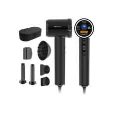 Cecotec Hair Dryer , DryGlam Waves i-Sensor Pro , 1600 W , Number of temperature settings 4 , Ionic function , Black , Diffuser nozzle