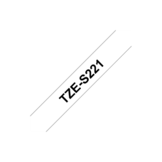 Brother , TZe-S221 Strong Adhesive Laminated Tape , Black on White , TZe , 8 m , 9 cm