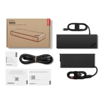 Lenovo ThinkPad Thunderbolt 5 Smart Dock 7500 - EU , DisplayPorts quantity 2 , HDMI ports quantity 1 , 180 W