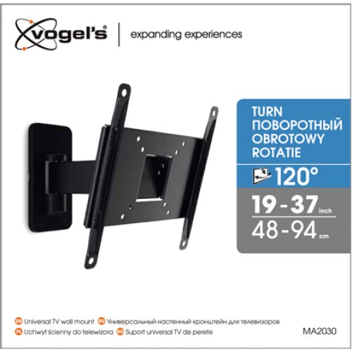 Vogels , Wall mount , MA2030-A1 , Full motion , 19-40 , Maximum weight (capacity) 15 kg , Black