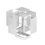 Deepcool PC Gaming Case , CH170 DIGITAL , White , Mini ITX , Power supply included No , ATX PS2