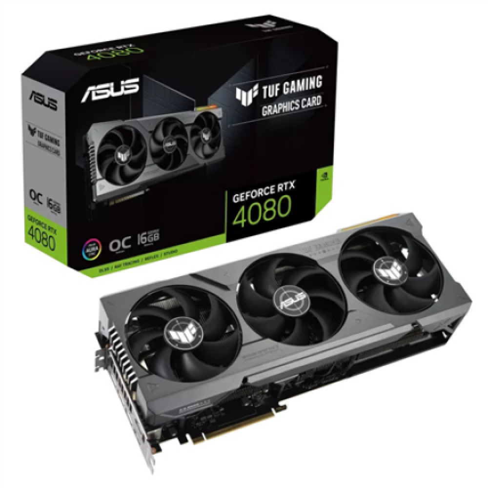 Asus TUF-RTX4080-O16G-GAMING NVIDIA, 16 GB, GeForce RTX 4080, GDDR6X, PCI Express 4.0, HDMI ports quantity 2, Memory clock speed 22400 MHz