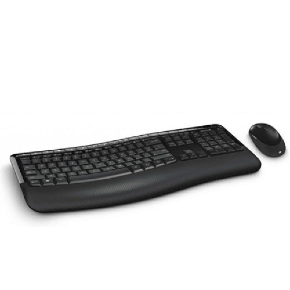 Microsoft Comfort Keyboard 5050 PP4-00019 Keyboard and Mouse Set, Wireless, Mouse included, Batteries included, EN, Wireless connection, USB, Black, Numeric keypad, 829 g