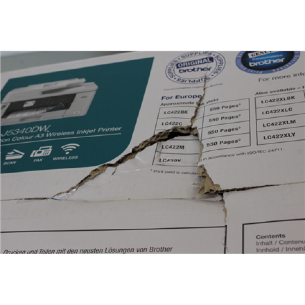 SALE OUT. Brother MFC-J5340DW 4in1 colour inkjet printer , Brother MFC-J5340DW , Inkjet , Colour , 4-in-1 , A3 , Wi-Fi , DAMAGED PACKAGING