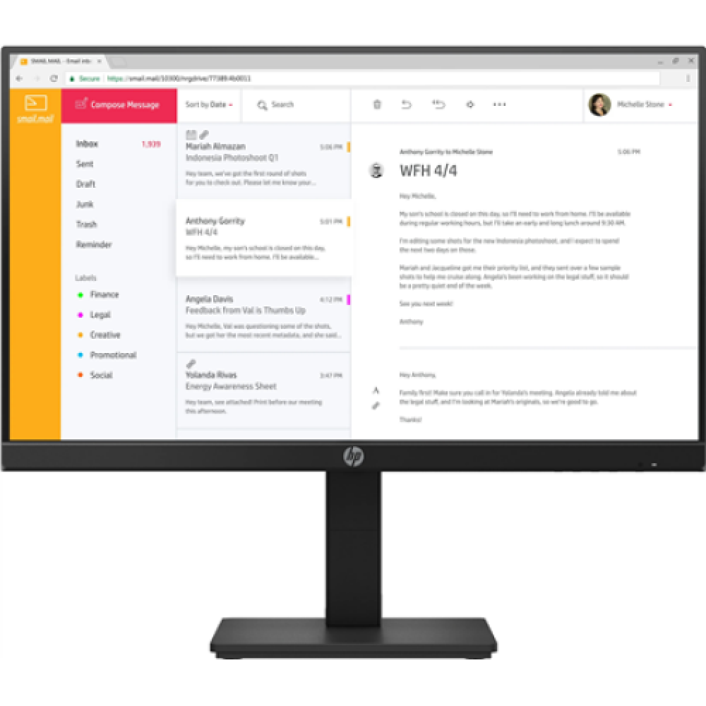 HP Monitor P24h G4 23.8 , IPS, FHD, 1920 x 1080, 16:9, 14 ms, Black, HDMI ports quantity 1, 75 Hz