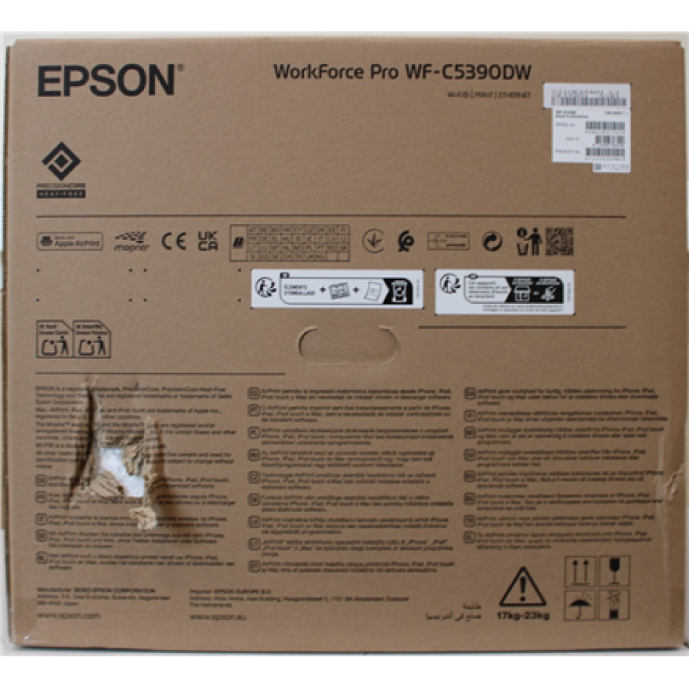 SALE OUT. Epson WorkForce Pro WF-C5390DW , SALE OUT. Epson , WorkForce Pro , WF-C5390DW , Inkjet , Colour , Inkjet Printer , A4 , Wi-Fi , DAMAGED PACKAGING