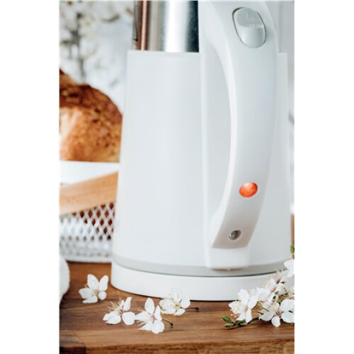 Adler , Kettle , AD 1372 , Electric , 800 W , 0.6 L , Plastic/Stainless steel , 360° rotational base , White