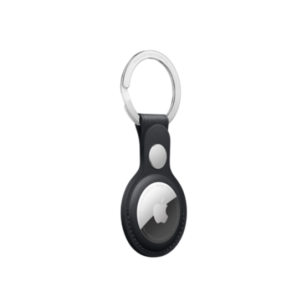AirTag Leather Key Ring - Midnight