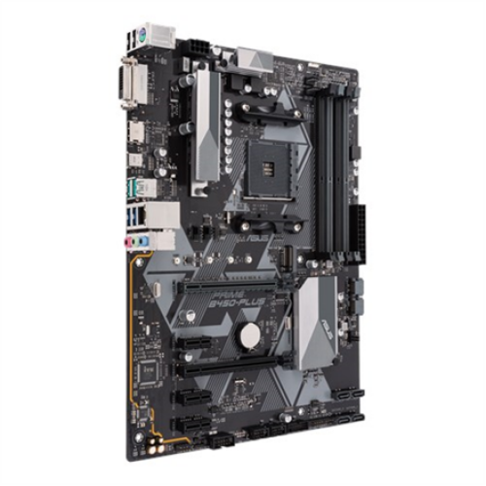 Asus , PRIME B450-PLUS , Processor family AMD , Processor socket AM4 , Memory slots 4 , Number of SATA connectors 6 x SATA 6Gb/s connector(s) , Chipset AMD B , ATX