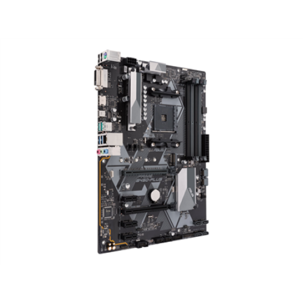 Asus , PRIME B450-PLUS , Processor family AMD , Processor socket AM4 , Memory slots 4 , Number of SATA connectors 6 x SATA 6Gb/s connector(s) , Chipset AMD B , ATX