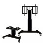 Neomounts Floor stand , PLASMA-M2500TBLACK TV trolley , Adjustable Height, Tilt , 42-100 , Maximum weight (capacity) 150 kg , Black